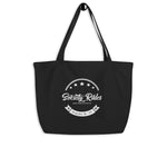 Always Grind Never Settle Large organic tote bag