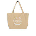 Always Grind Never Settle Large organic tote bag