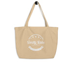 Always Grind Never Settle Large organic tote bag